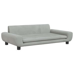 vidaXL Lettino per Cani Grigio Chiaro 100x54x33 cm in Velluto