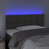 vidaXL Testiera a LED Grigio Scuro 100x5x78/88 cm in Velluto