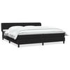 vidaXL Giroletto a Molle con Materassi Nero 180x210 cm in Velluto