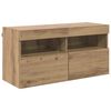 vidaXL Mobile TV da parete 80 x 30 x 40 cm Rovere artigianale