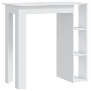 vidaXL Tavolino da Bar con Ripiani Bianco 102x50x103,5cm in Truciolato