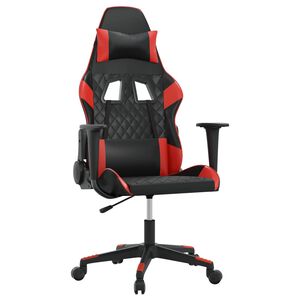 vidaXL Sedia da Gaming Nera e Rossa in Similpelle