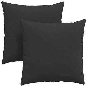 vidaXL Cuscini da Divano 2 pcs Nero 80 x 80 cm Tessuto
