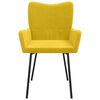 vidaXL Sedie da Pranzo 2 pz Gialle in Velluto