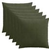 vidaXL Federa 6 pz ALMELO Verde 80 x 80 cm corduroy