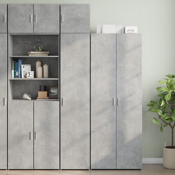 vidaXL Mobile a Parete Grigio Cemento 40x42,5x40 cm Legno Multistrato