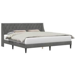 vidaXL Struttura del letto Grigio Scuro 180 x 200 cm Velluto