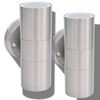 vidaXL Applique LED Parete 2pz Acciaio Inox Proiezione Alto/Basso