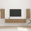 vidaXL Set mobile TV 4 pcs Rovere artigianale Legno multistrato