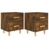 vidaXL Comodini 2 pz in Rovere Fumo 40x35x47,5 cm