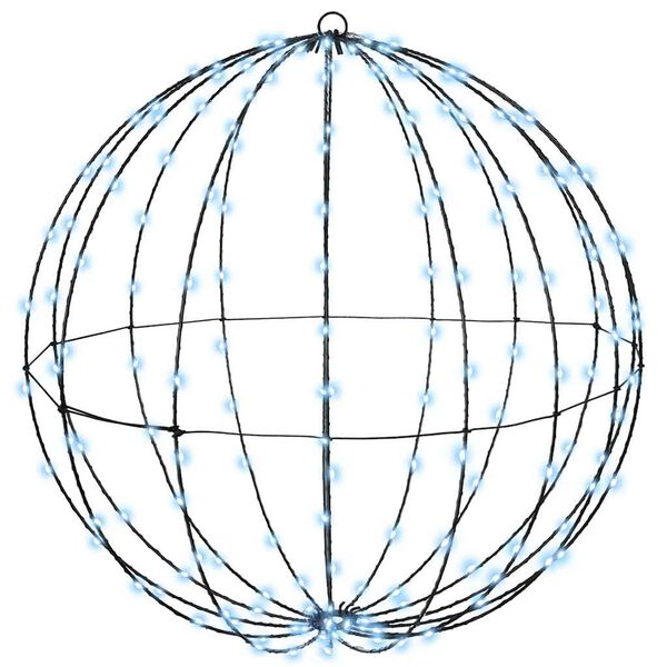 vidaXL Palla con 192 LED Bianco freddo 60 cm Metallo