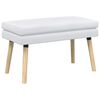 vidaXL Panchina a doppio strato Bianco 80 x 40 x 47 cm Tessuto