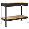 vidaXL Banchi da lavoro Nero 114 x 54 x 91 cm Legno multistrato