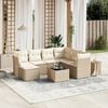 vidaXL Set Divano da Giardino 8 pz con Cuscini Beige in Polyrattan