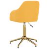 vidaXL Sedie da Pranzo Girevoli 4 pz Gialle in Velluto
