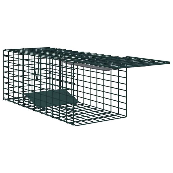 vidaXL Trappola per animali Verde 31 x 13 x 12cm Acciaio