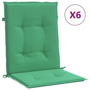 vidaXL Cuscini per Sedia 6 pz Verdi 100x50x3 cm in Tessuto Oxford