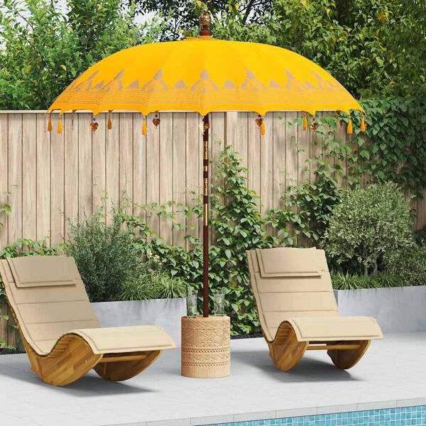 vidaXL Parasol Balinese Giallo 215 x 215 x 260 cm
