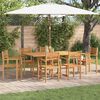 vidaXL Set da Pranzo per Giardino 7 pcs Naturale