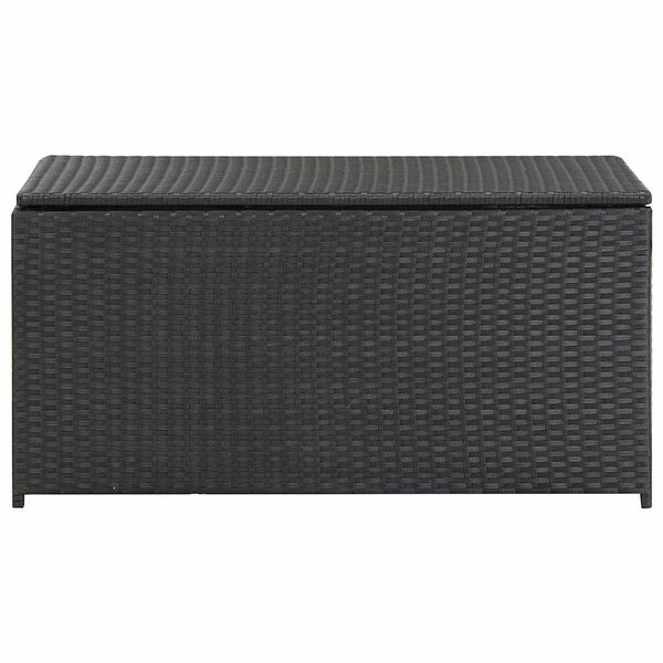 vidaXL Baule da Giardino in Polyrattan 100x50x50 cm Nero