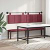 vidaXL Testata appesa Rigato Rosso Vino 210 x 55 x 5 cm Tessuto