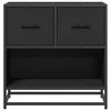 vidaXL Comodino Nero 60x31x60 cm in Legno Multistrato e Metallo