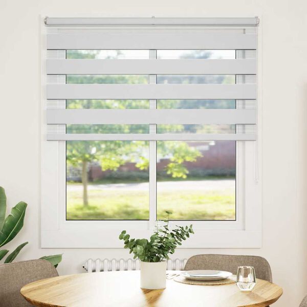 vidaXL Tenda a Rullo Zebra Larghezza Tessuto 120,9 cm Poliestere