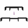 vidaXL Supporto Monitor Regolabile Rovere Nero 60x24x10,5cm Truciolato