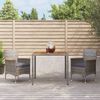 vidaXL Set da Pranzo da Giardino 3 pz con Cuscini in Polyrattan Grigio