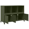 vidaXL Credenza Verde Oliva 100,5x39x72 cm in Acciaio