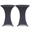 vidaXL Copertura Elastica per Tavolo 70 cm Antracite 2 pz