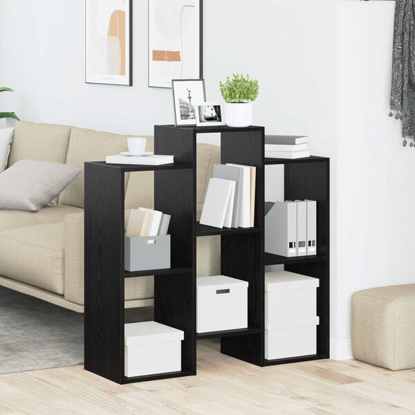 vidaXL Credenza Rovere Nero 90 x 30 x 90 cm