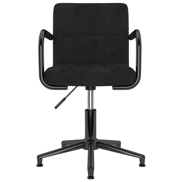 vidaXL Sedia Girevole da Ufficio Nera in Velluto
