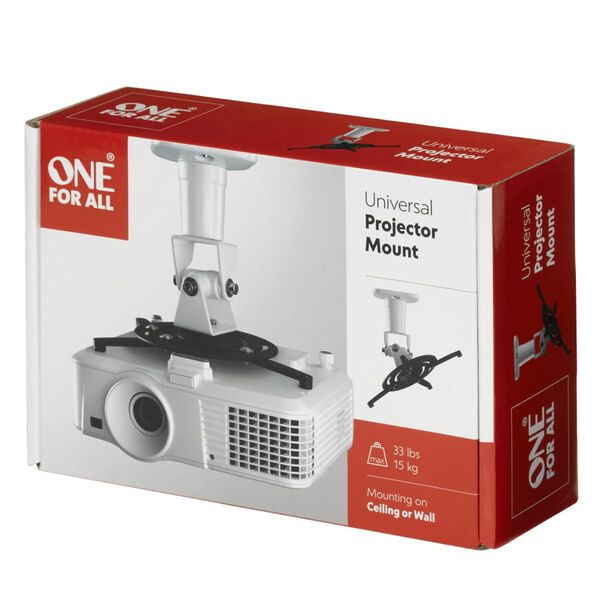 One For All Supporto per Proiettore 31x31x22 cm Bianco e Nero