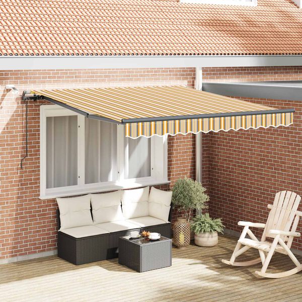 vidaXL Tenda Retrattile con Multicolore 300 x 250 cm Tessuto