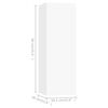 vidaXL Mobile Porta TV Bianco 30,5x30x90 cm in Legno Multistrato