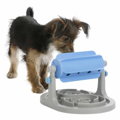 Kerbl Distributore Cibo per Cani a Rullo Anti-Soffocamento Blu Grigio
