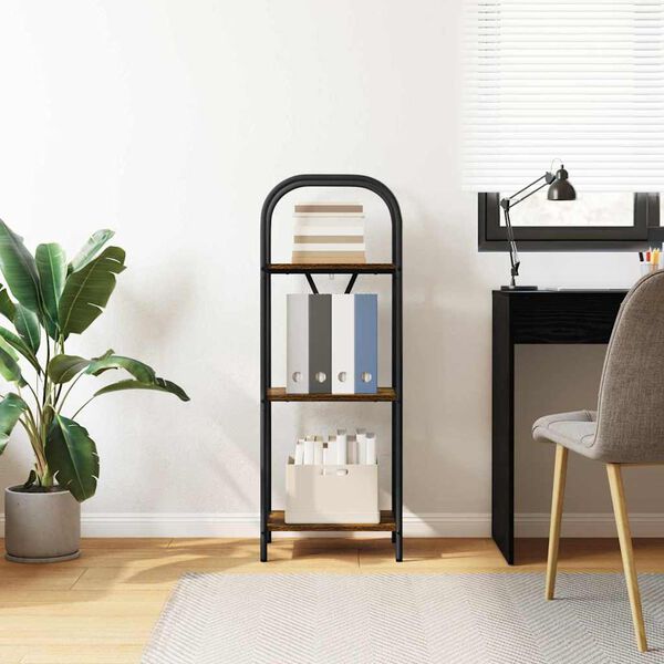 vidaXL Libreria Rovere fumo 40 x 30 x 109 cm Legno multistrato