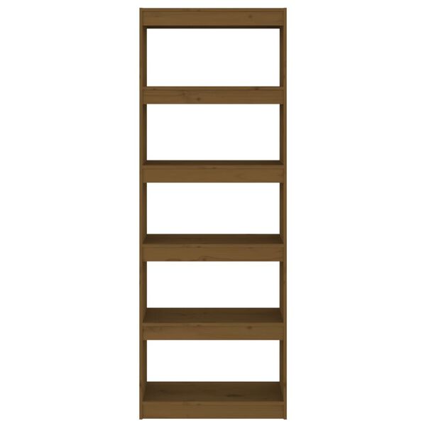vidaXL Libreria/Divisorio ambra 60x30x167,5 cm Legno Massello di Pino