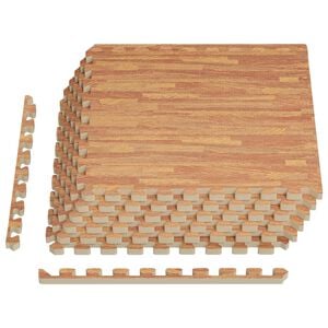vidaXL Tappetino per piscina 6 pz legno 2,16 m&sup2; Schiuma EVA