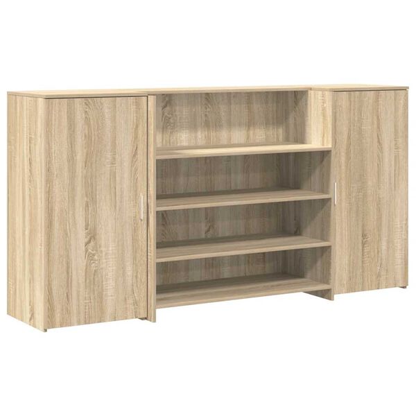 vidaXL Banco Reception Rovere Sonoma 200x50x103,5 cm Legno Multistrato