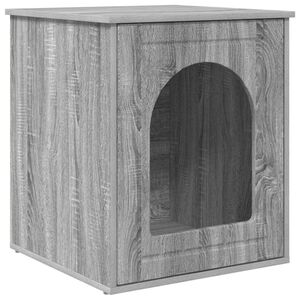 vidaXL Casa per Gatti Grigio Sonoma 53 x 52 x 62 cm