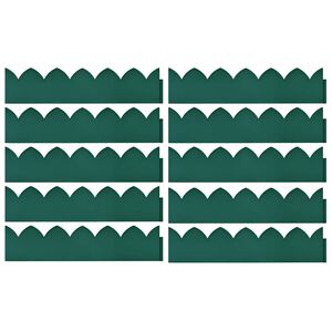 vidaXL Bordature per Prato 10 pz Verdi 65x15 cm in PP