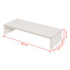 vidaXL Supporto per Monitor in Legno Multistrato 60x23,5x12 cm Bianco