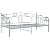vidaXL Telaio Divano Letto Grigio in Metallo 90x200 cm