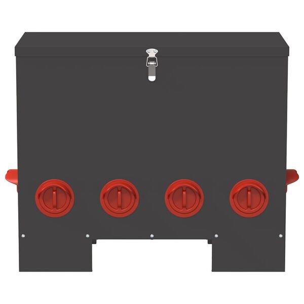 vidaXL Feeder per pollo Nero 60,5 x 29 x 51 cm