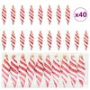 vidaXL Palla a spirale di Natale 40 pcs Rosso