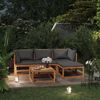 vidaXL Set Salotto da Giardino 5 pz con Cuscini Legno Massello Acacia