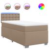 vidaXL Giroletto a Molle con Materasso Cappuccino 90x190 cm Similpelle