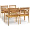 vidaXL Set da Pranzo per Giardino 5 pz in Legno Massello di Teak